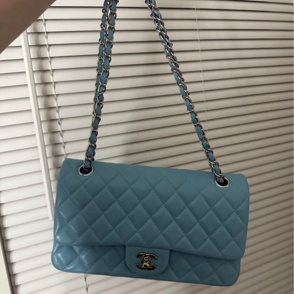 Chanel Light Blue Quilted Shoulder Bag